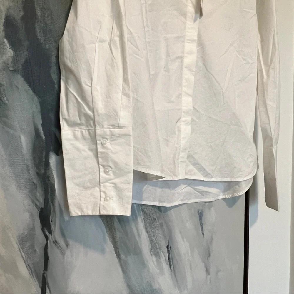 A new day white long sleeve button down shirt M - Picture 3 of 4
